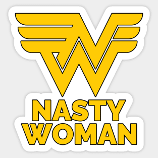 nasty woman gold Sticker